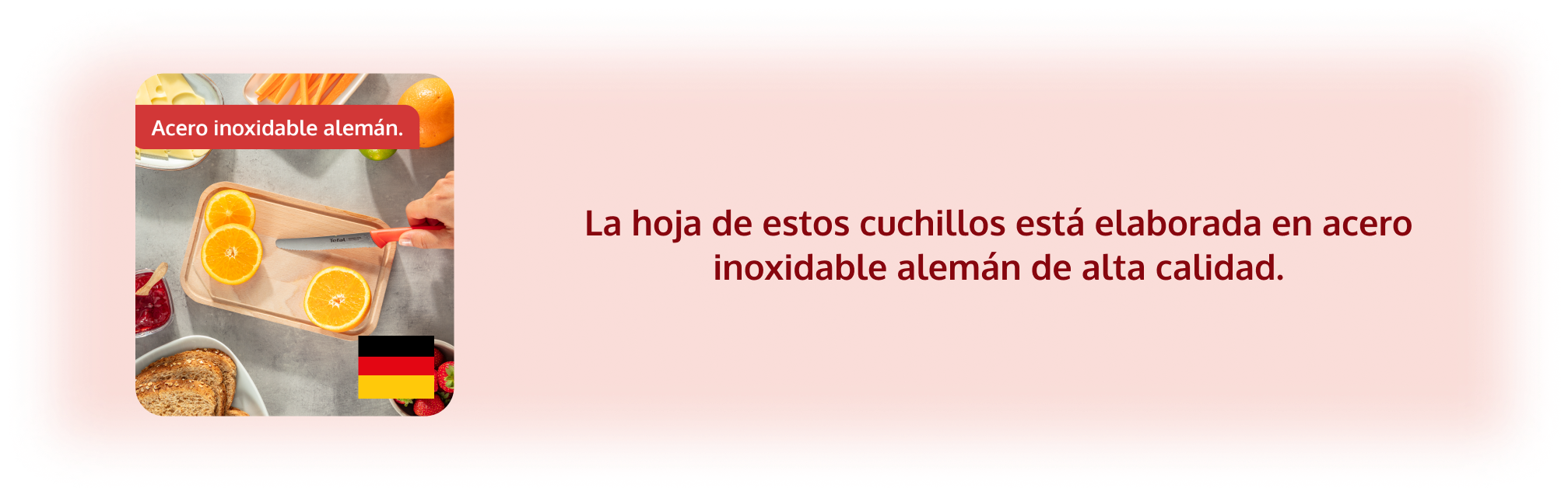 La hoja de estos cuchillos está elaborada en acero inoxidable Alemán de la mejor alta calidad.