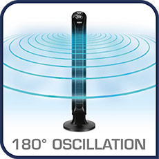 Amplia cobertura gracias a sus 180 grados de oscilación.