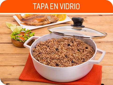Presentación con tapa de vidrio