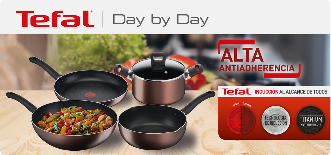 BATERIA DE 5 PIEZAS PARA LA COCINA DAY BY DAY DE TEFAL