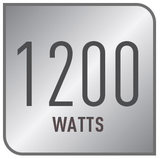 iene una potencia de 1200 Watts, que se traduce en un rápido calentamiento y un potente rendimiento de vapor.