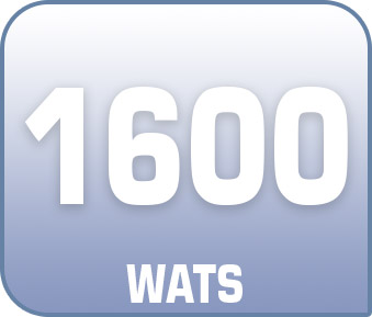tiene una potencia de 1600 Watts, que se traduce en un rápido calentamiento y un potente rendimiento de vapor