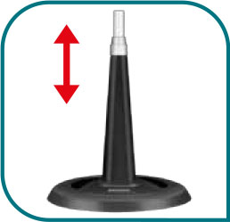 Ventilador con altura ajustable