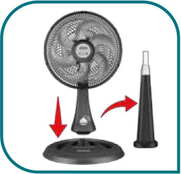 Ventilador 2 en 1 mesa y pedestal