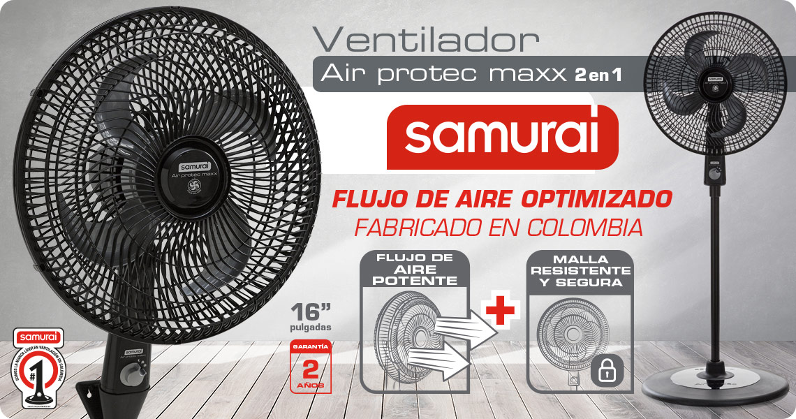 Ventilador de pared y de pedestal Samurai Air Protec Maxx