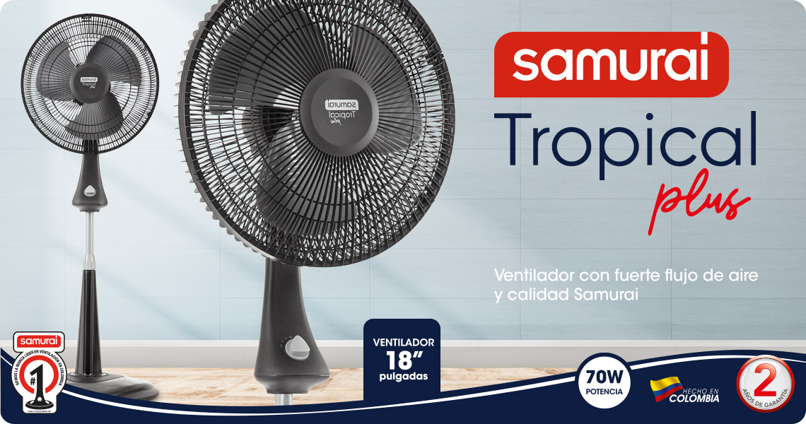 Ventilador con fuerte flujo de aire y calidad Samurai