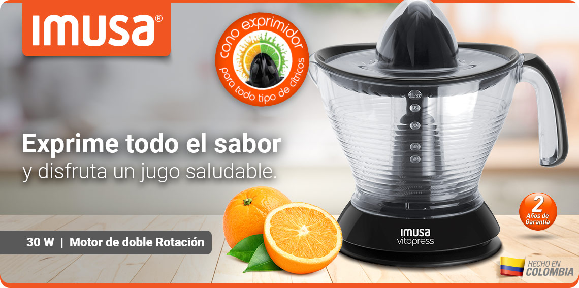 Jugos saludables con el exprimidor Imusa Vitapress