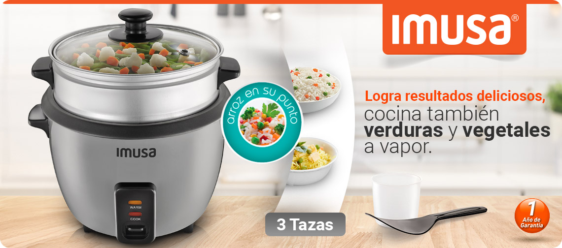 ARROCERA GRIS IMUSA 3 TAZAS