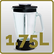 Su vaso de gran capacidad permite preparaciones de hasta 1.75 Litros