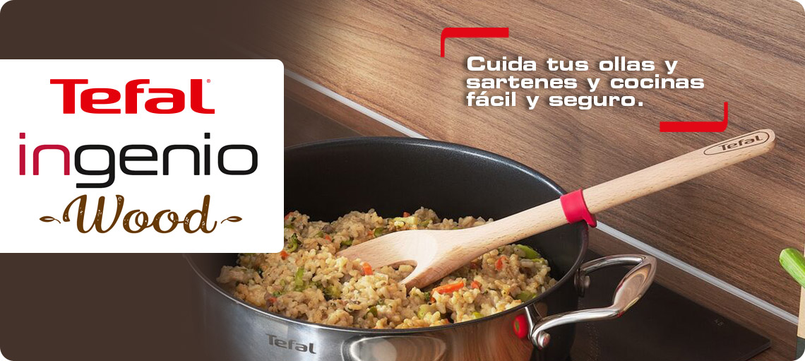 LÍNEA DE UTENSILIOS INGENIO WOOD TEFAL
