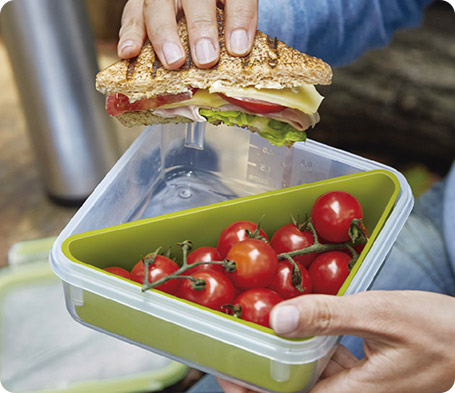 compartimientos para separar los alimentos