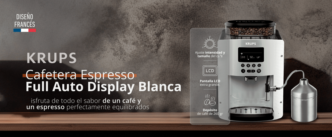 Cafetera Espresso Full Auto Display Blanca