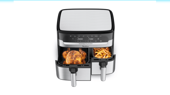 Cuenta con cubeta grande y cubeta normal para cocinar dos comidas al mismo tiempo