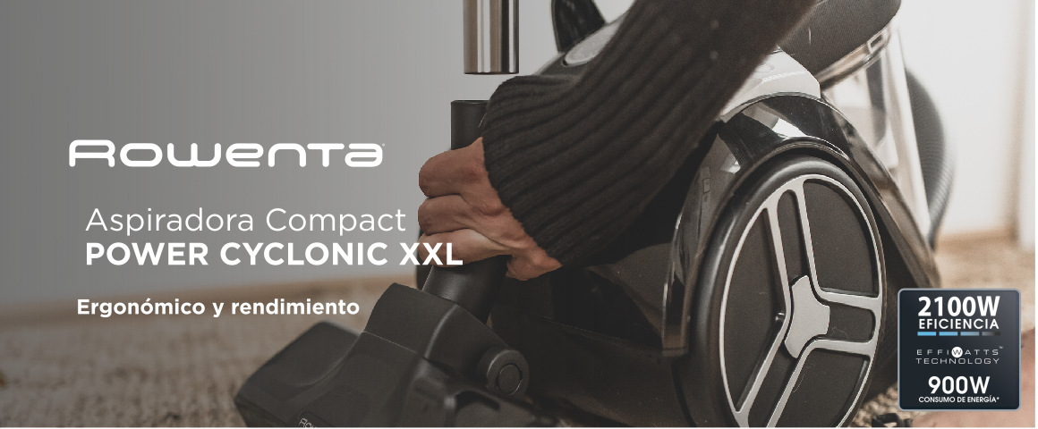 Banner de inicio de página de Aspiradora Compact Power Cyclonic XXL de Rowenta